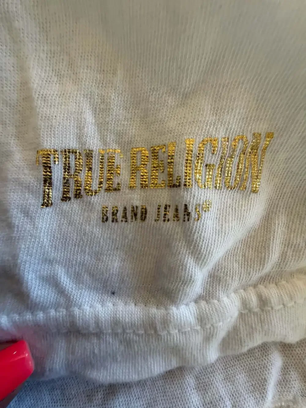 True Religion Brand Jeans White T-Shirt Size XL